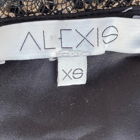 Alexis Joaquin Tan & Black Off Shoulder Lace Jumpsuit Catsuit Size XS - Picture 4 of 7